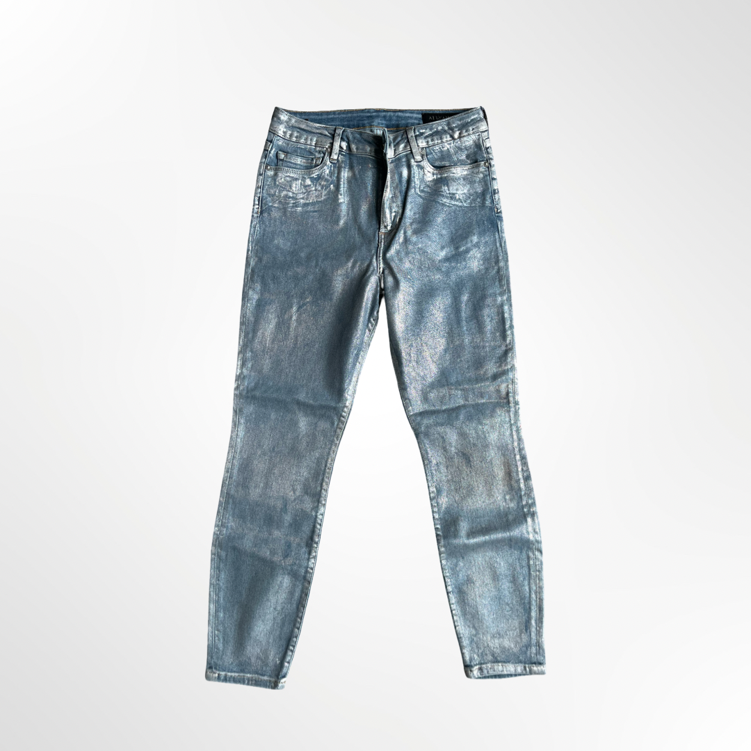 Dax High-Rise Metallic Skinny Jeans - T.38