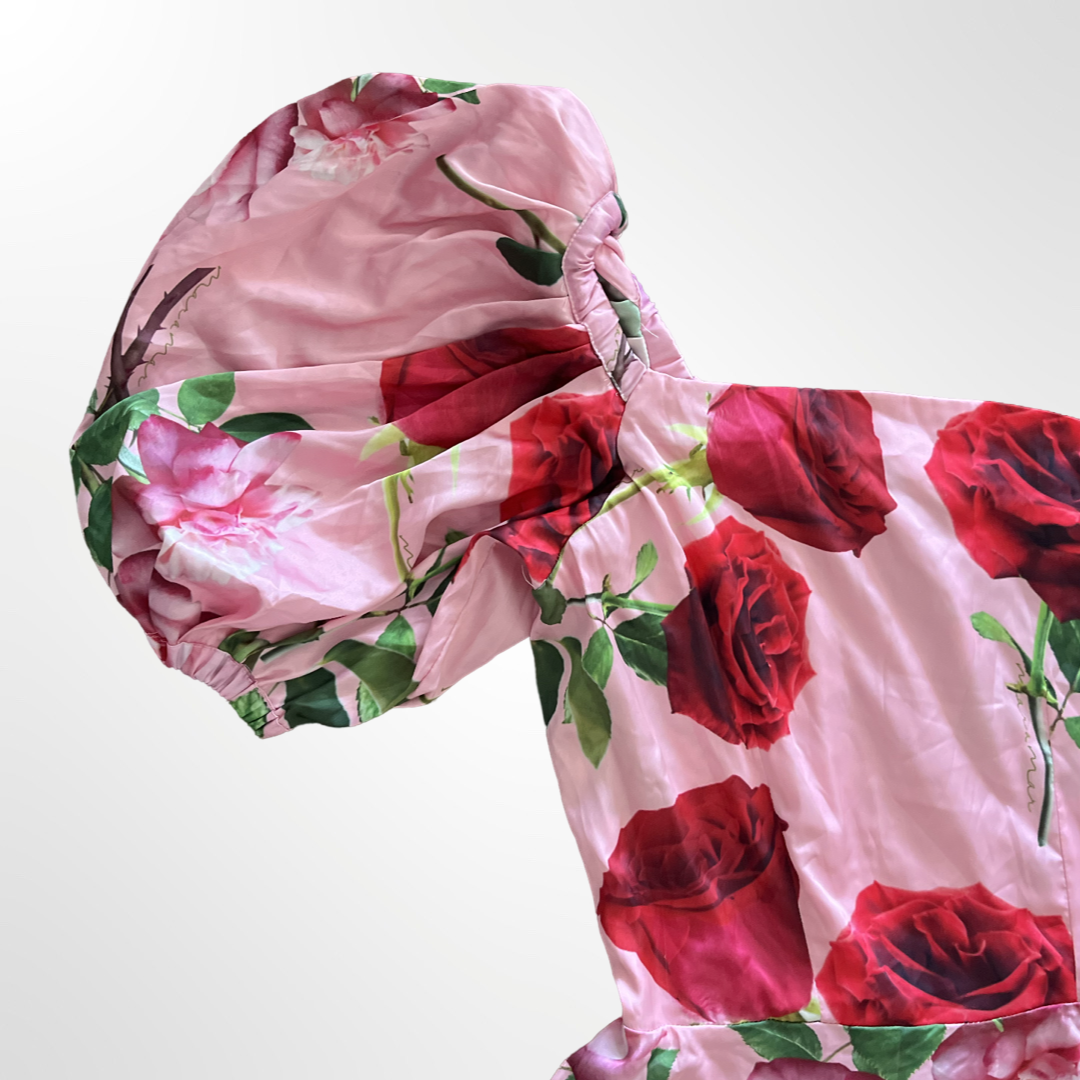 Vestido Rosas - T.XL