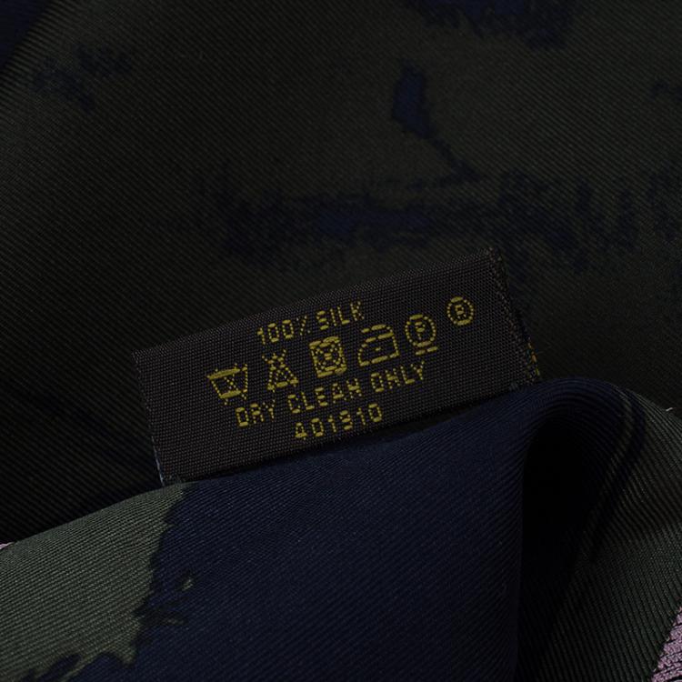 Blue Carre Arty Flower Print