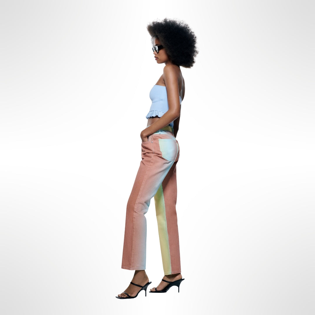 Jean Mide Rise Multicolor - T.36