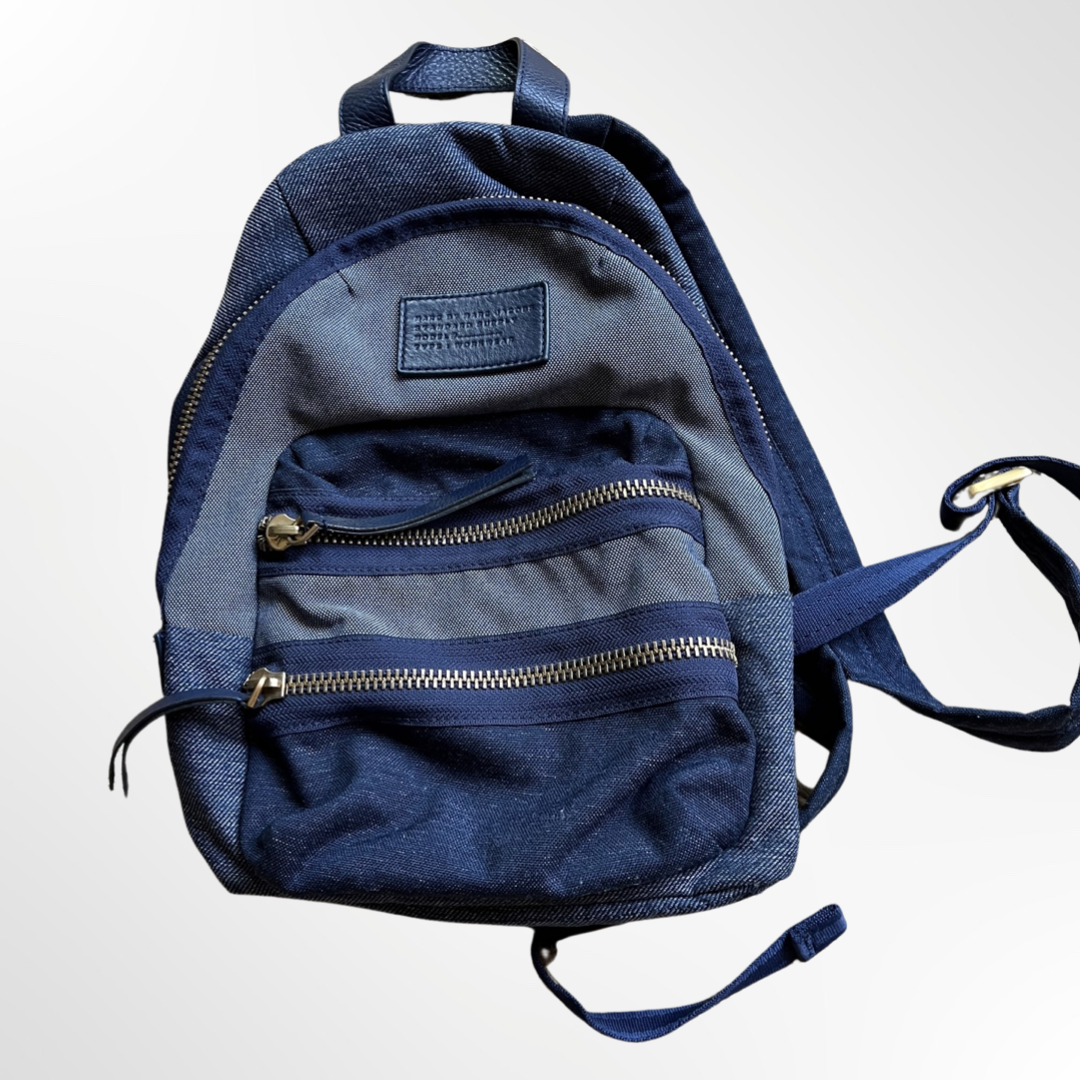 Biker Denim Mini Backpack