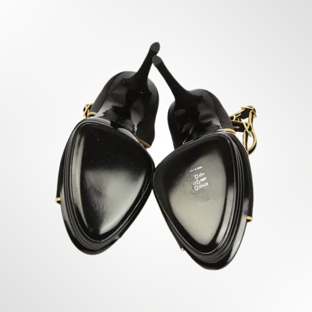 Black' n Gold Platform Sandal - T.39,5
