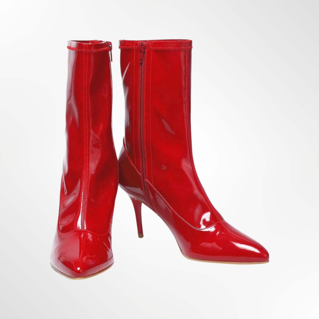 Sock Patent Leather Boot - T.37
