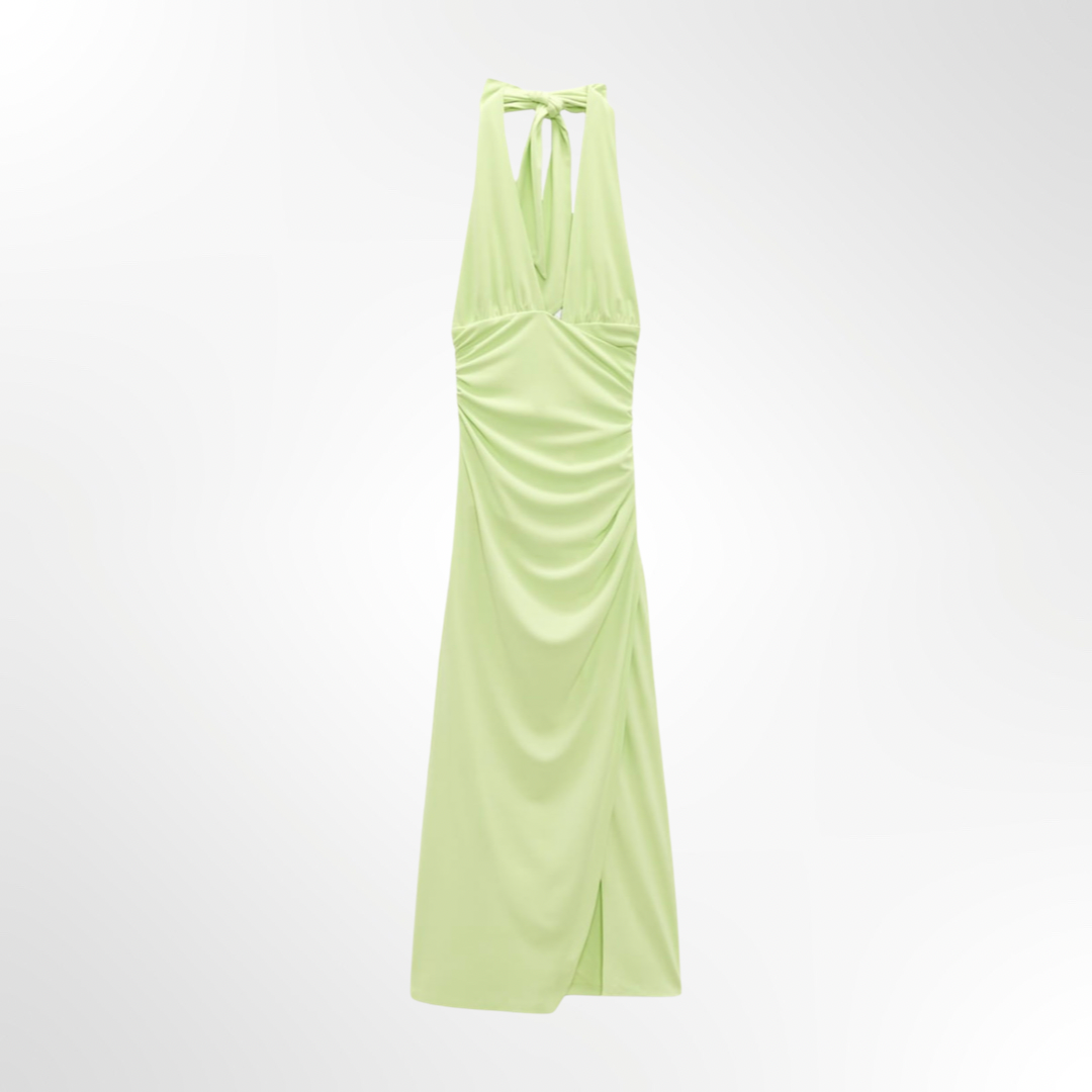 Draped Halter Dress - T.S