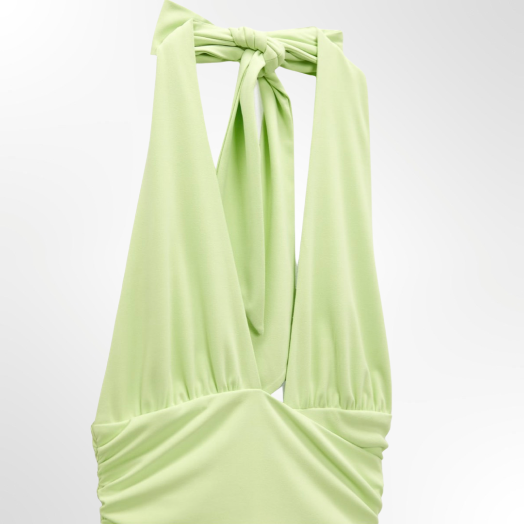 Draped Halter Dress - T.S