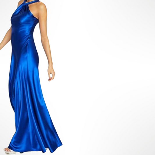 Vestido Royal Blue Satin - T.L