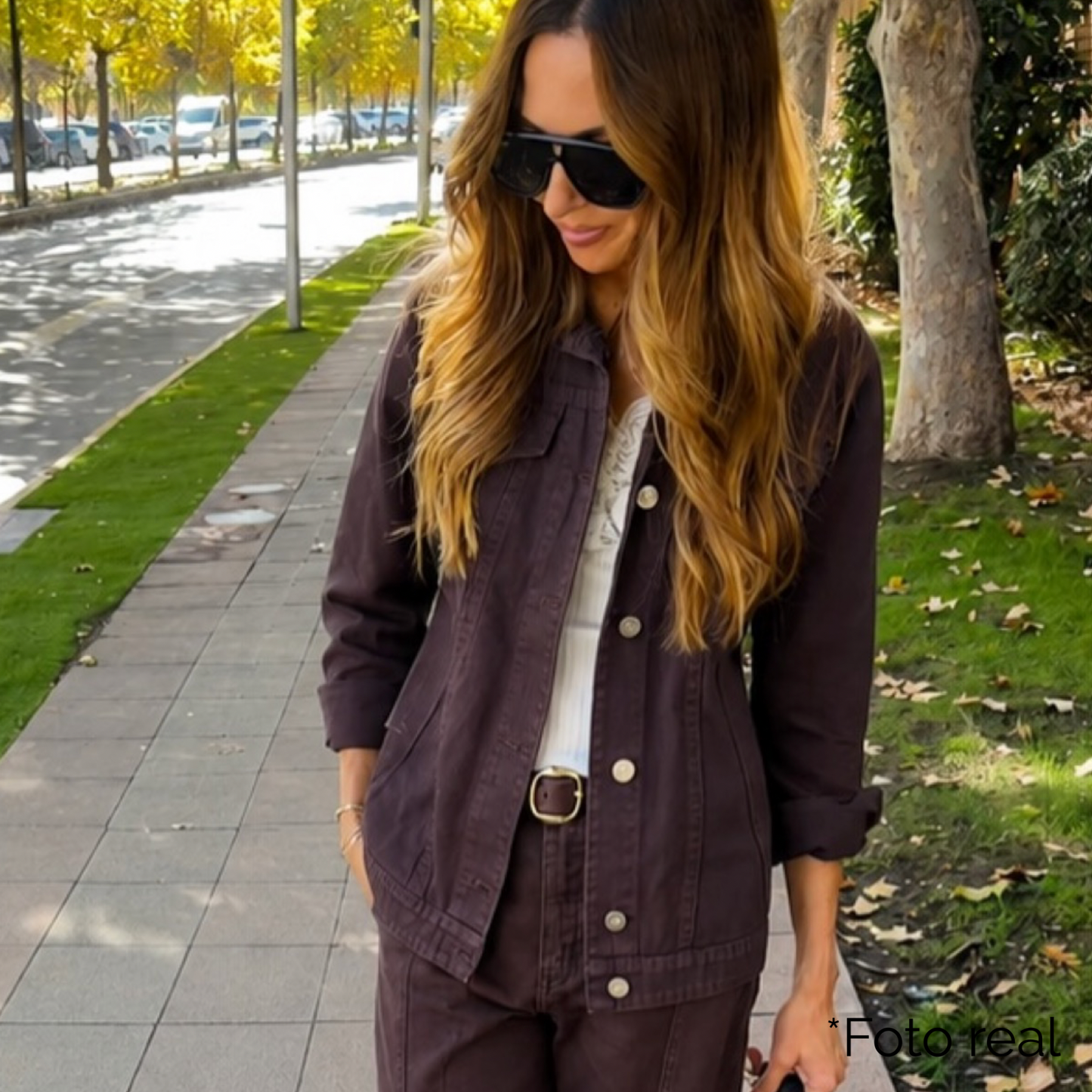 Chaqueta Denim Coffee - T.S
