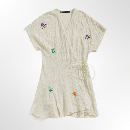 Vestido Bordado Marfil - T.L