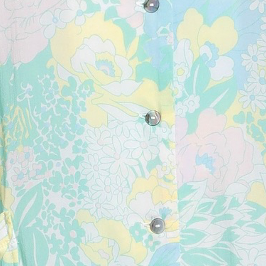 Blusa Guayabera Print Floral - T.XS/S