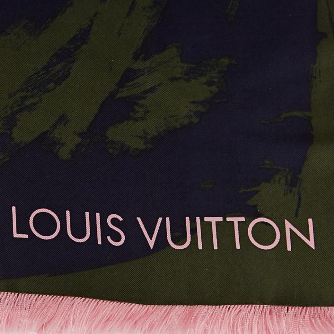 Blue Carre Arty Flower Print