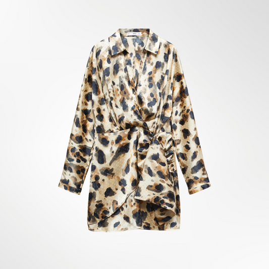 Vestido Satinado Print - T.M