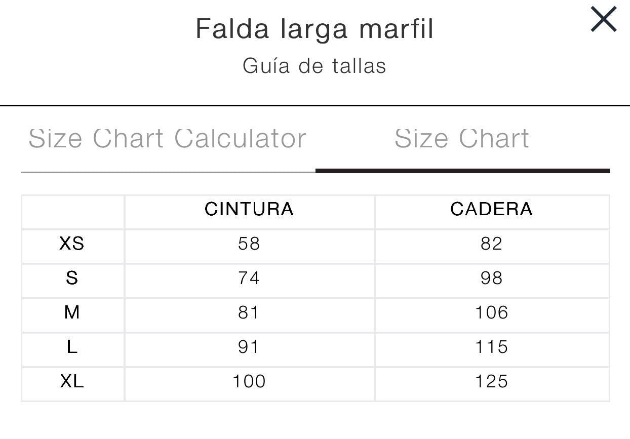 Falda Marfil - T.S