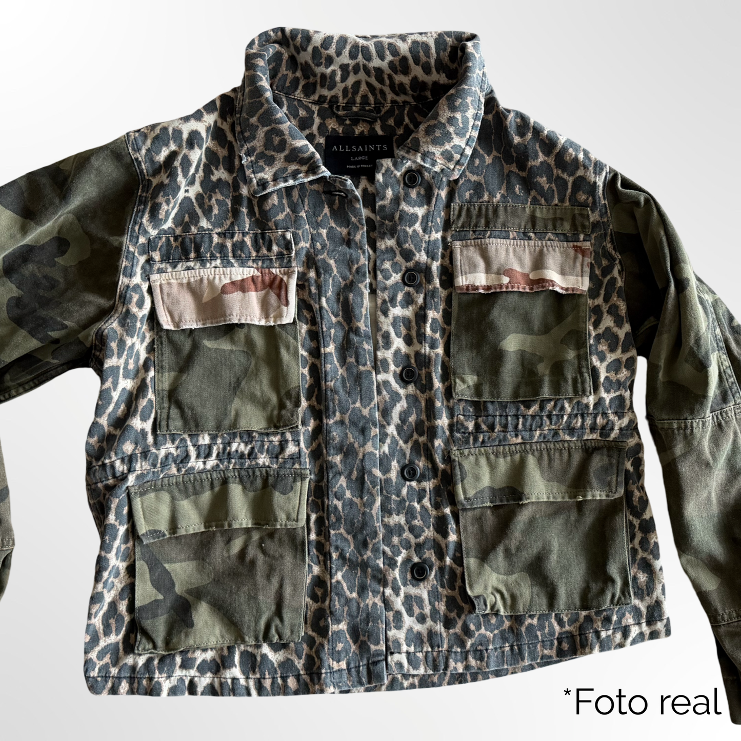 Mixed Print Utility Jacket - T.L