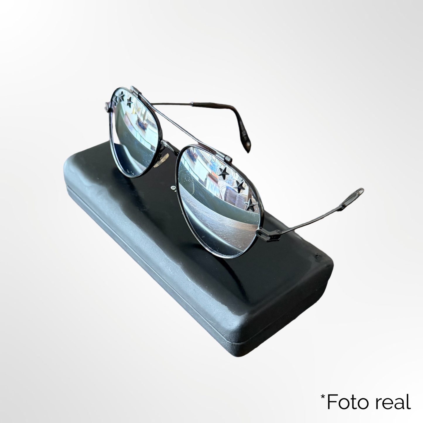 Studded Aviator Sunglasses