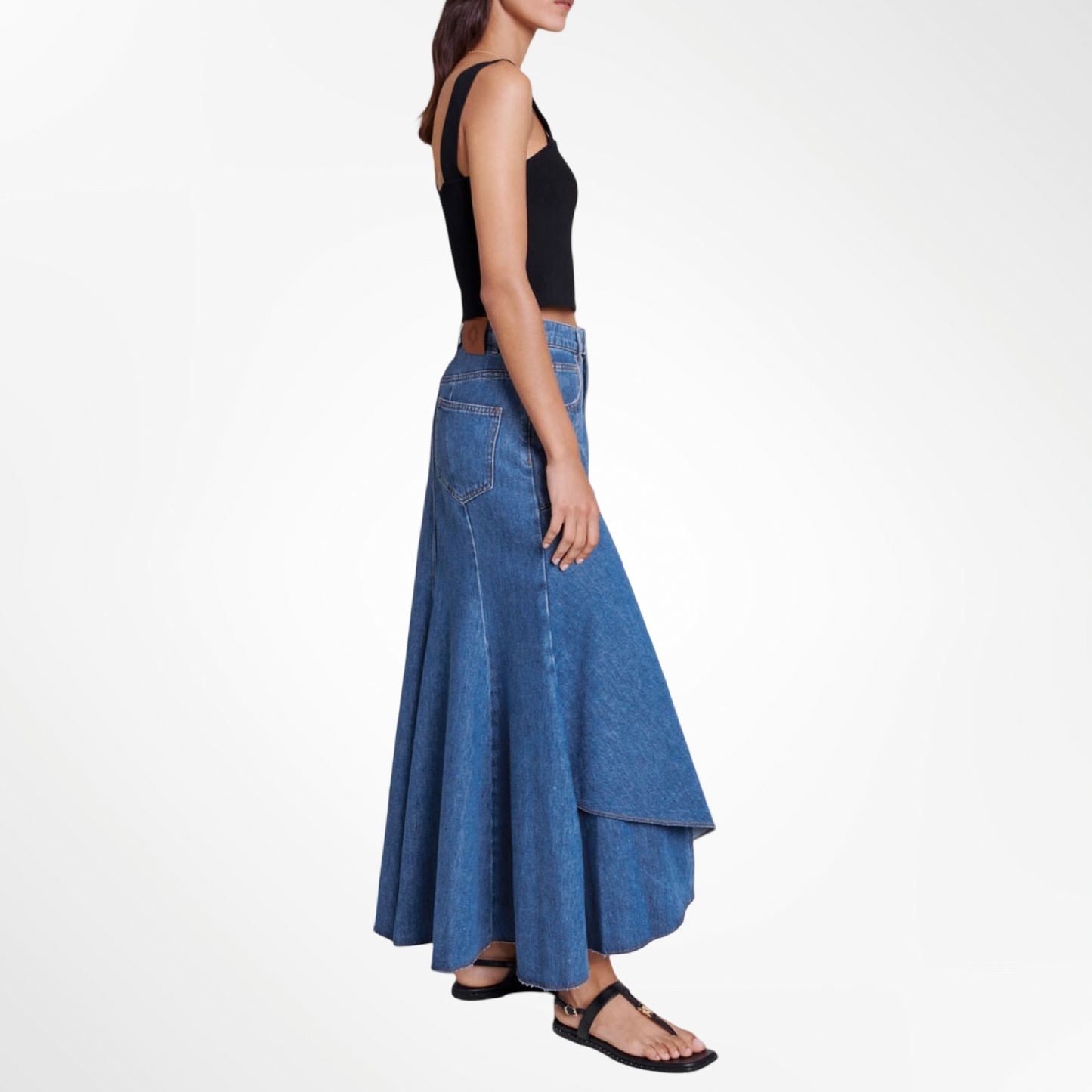 Jondulys Denim Maxi Skirt - T.42