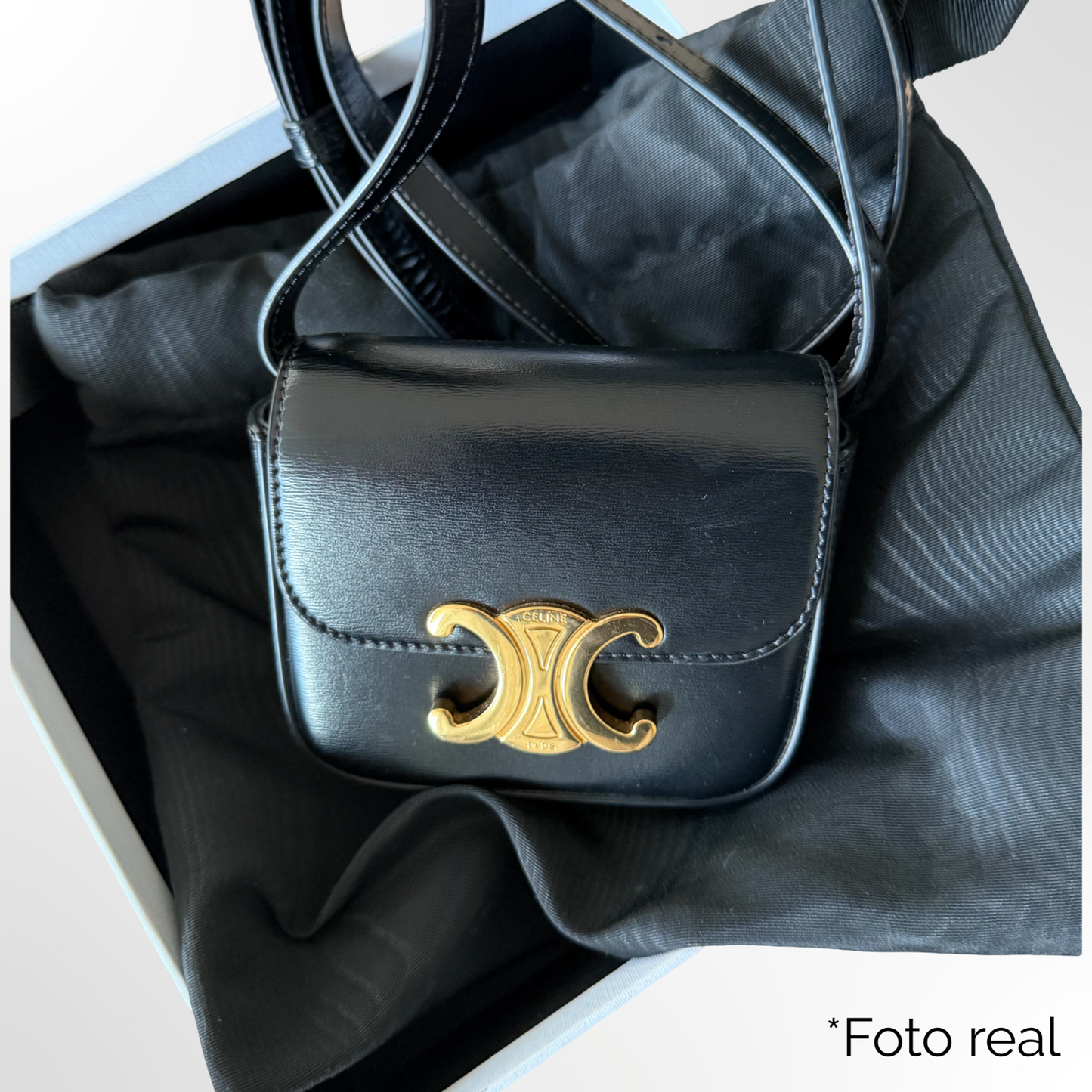 Mini Claude Calfskin Black