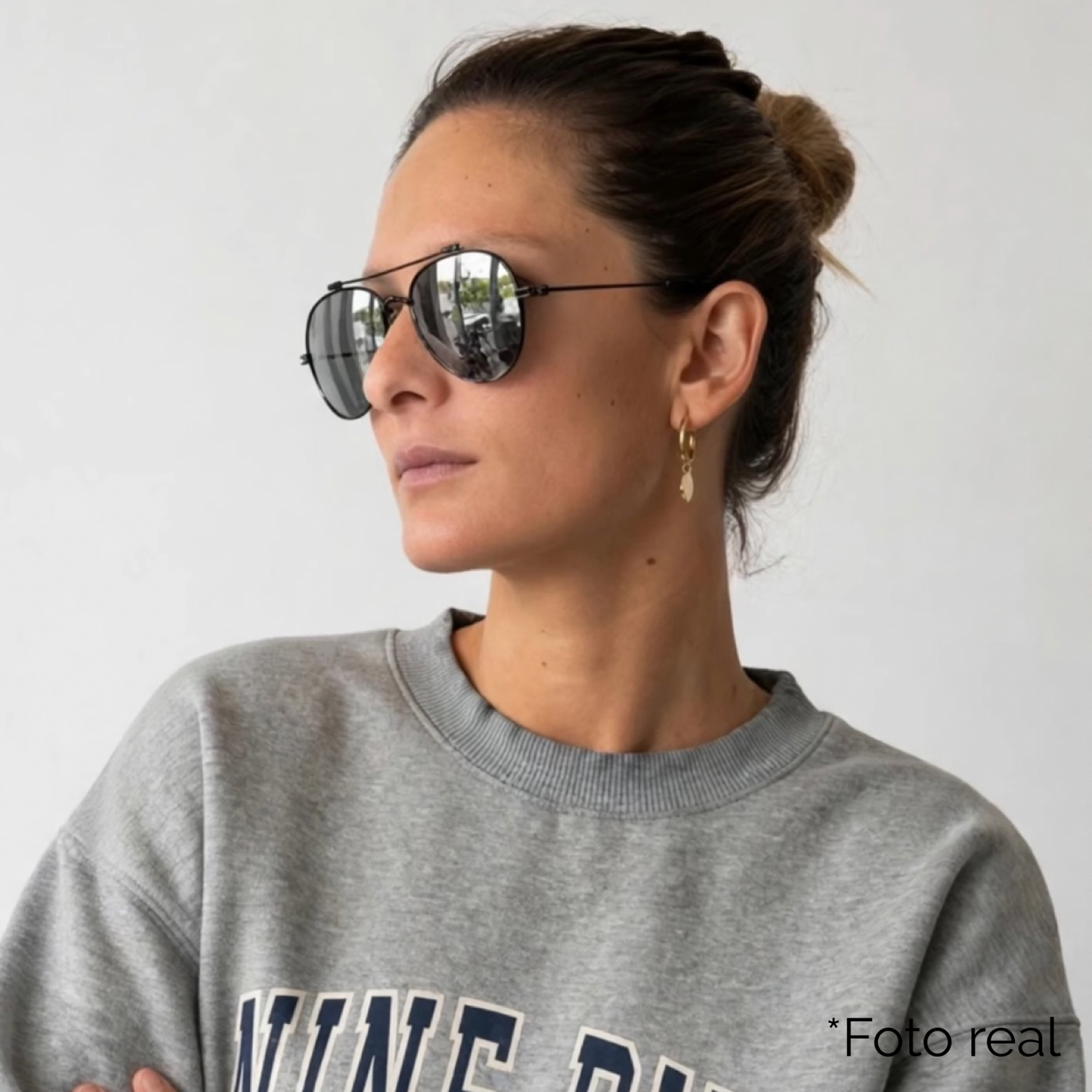 Studded Aviator Sunglasses