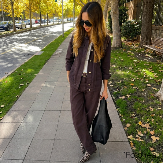 Pantalón Denim Coffee - T.34
