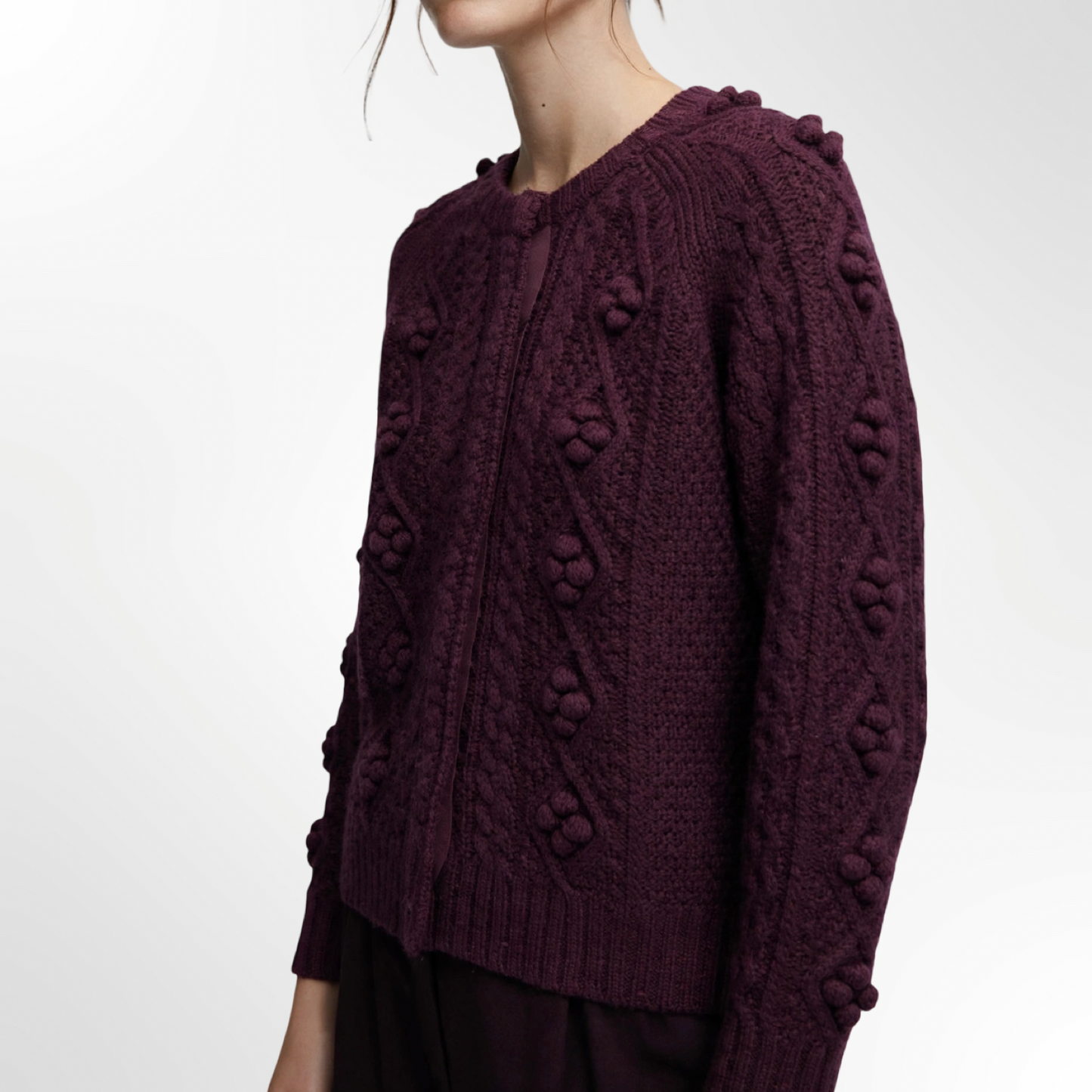 Cardigan Burdeo Wool - T.M