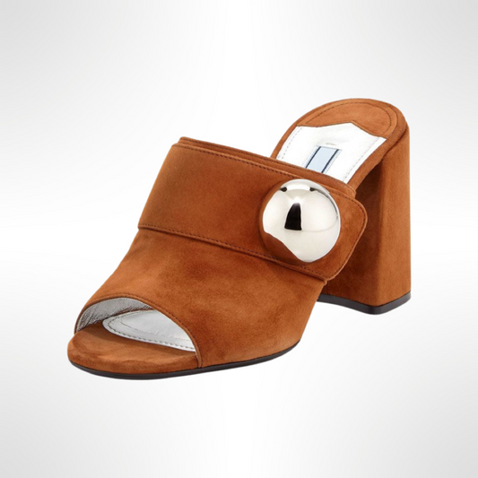 Sandalias Chunky Slide Camel - T.39