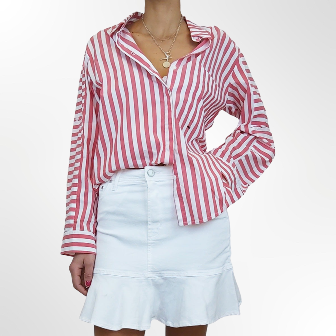 Camisa Strippes Red - T.M