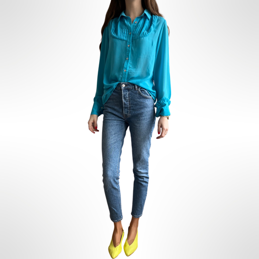 Cynthia High Rise Straight Jeans - T.36