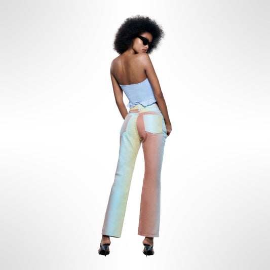 Jean Mide Rise Multicolor - T.36