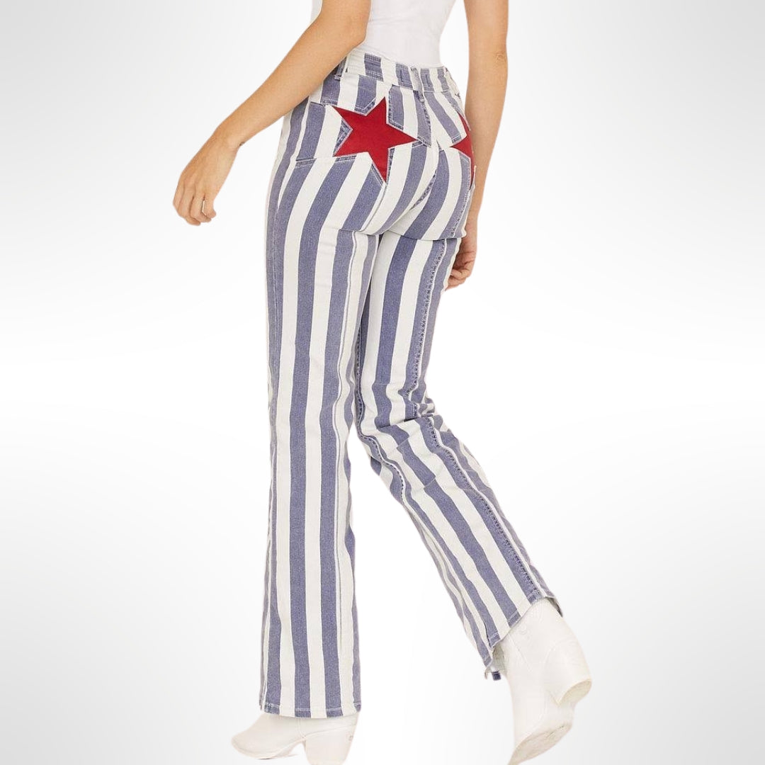 Jeans Firecracker Striped Flare - T.42