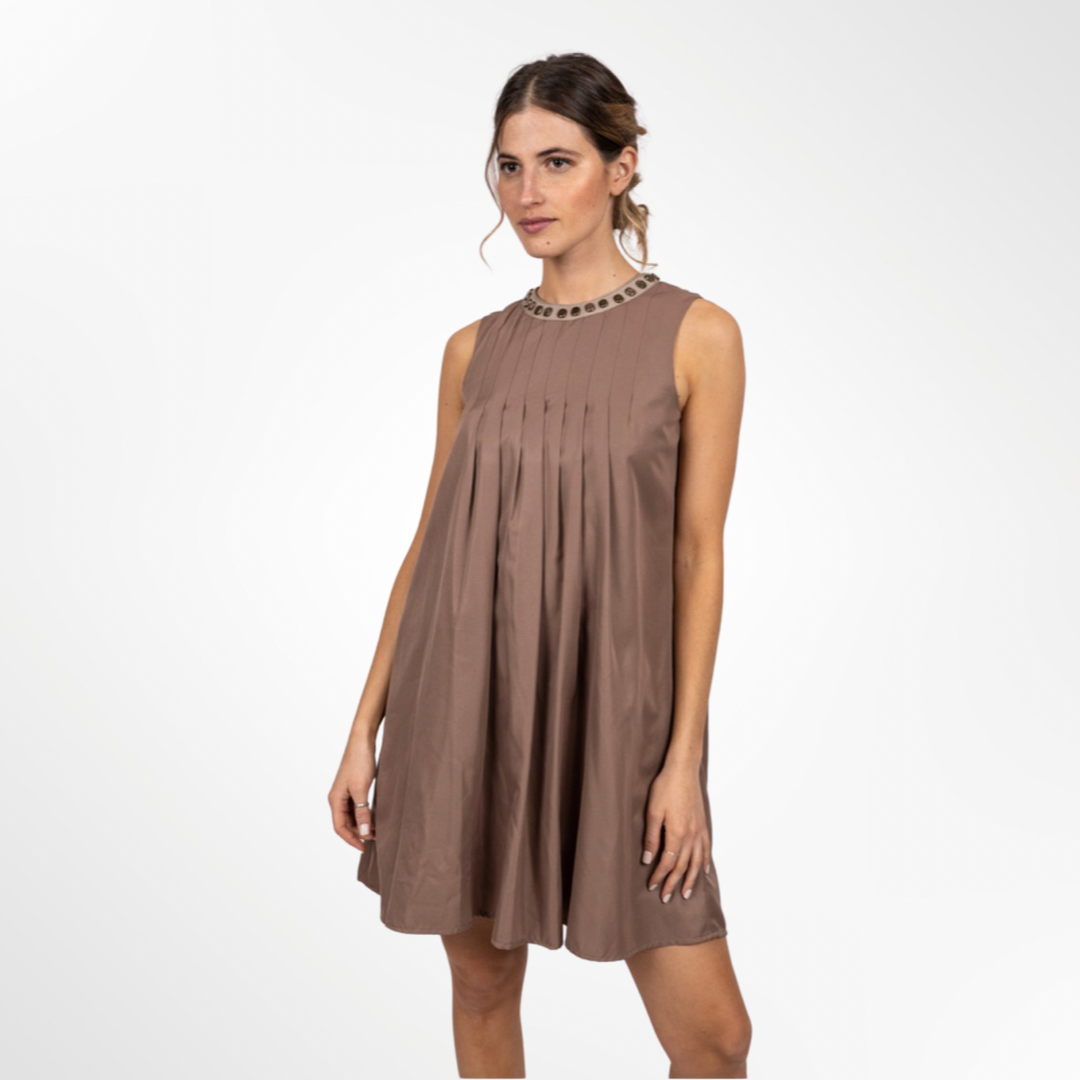 Vestido Beige - T.38