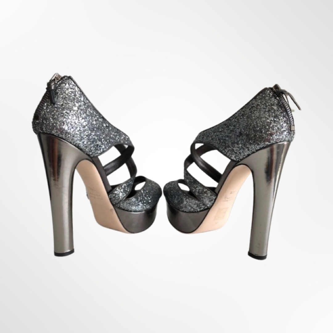 Glitter Platform Sandals - T.40.5